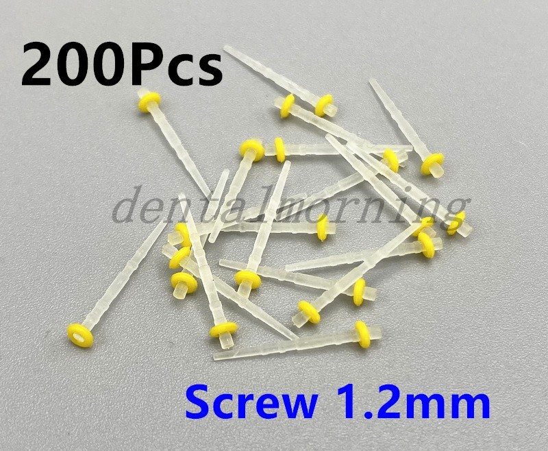 200Pcs/box Dental Fiber Post Quartz Teeth Restorative 1.2/1.4/1.6/1.8mm Screw