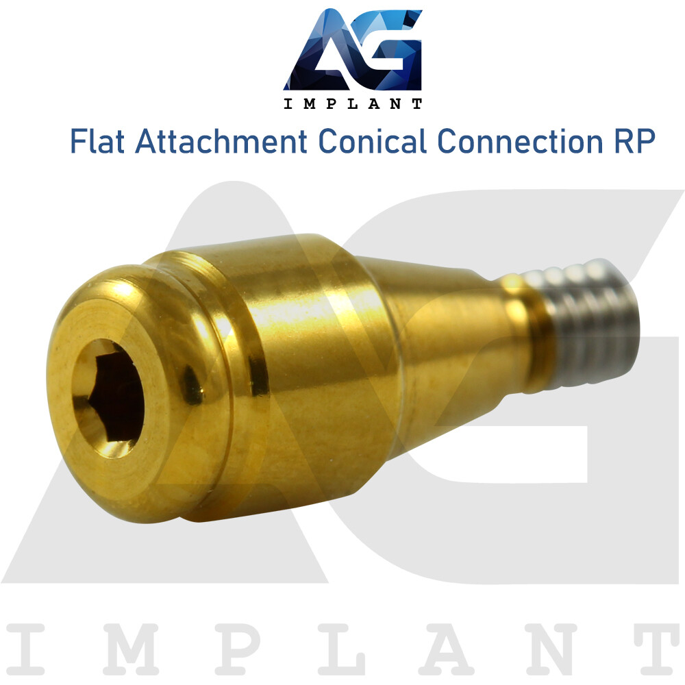 Flat Attachment Prosthetic System Titanium RP Conical Connection 2.65mm