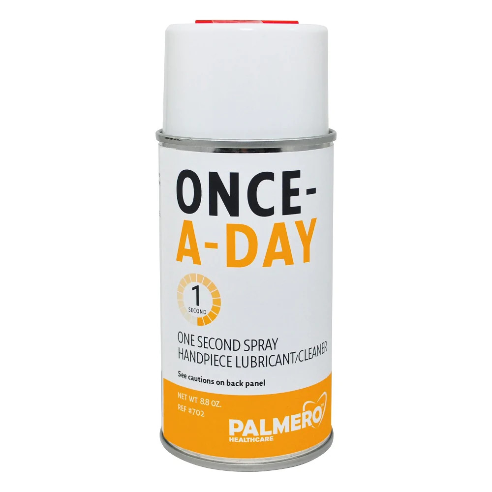 Palmero Once-A-Day Dental 1 Second Handpiece Lubricant & Cleaner Spray 8.8oz Can