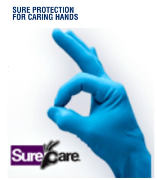 Glove, XX-Large, 7 mil Powder-Free Nitrile Disposable 10 box Pack SureCare 2660