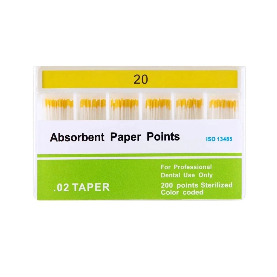 7 Size Dental Endodontic Endo Taper 0.02/0.04/0.06 Absorbent Paper Points #15-40