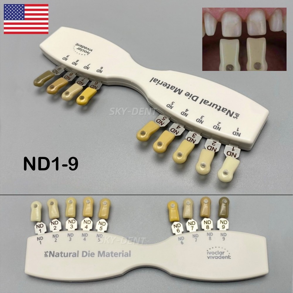 lvoclar Vivadent Dental Teeth Shade Guide ND1-9 IPS Natural Die Tooth Abutment