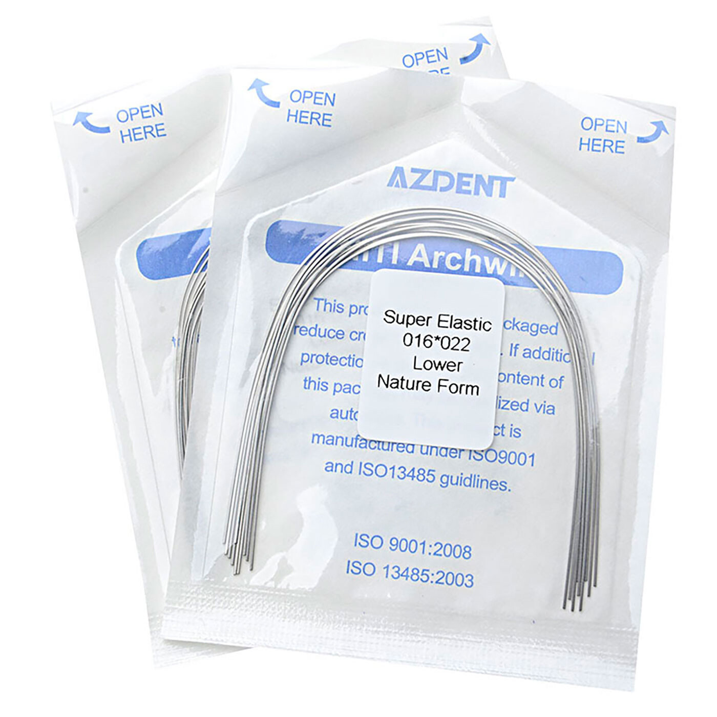 Dental Orto Forma Natural Super Elástico Niti Alambres de Arco 16X22 Supe AZDENT