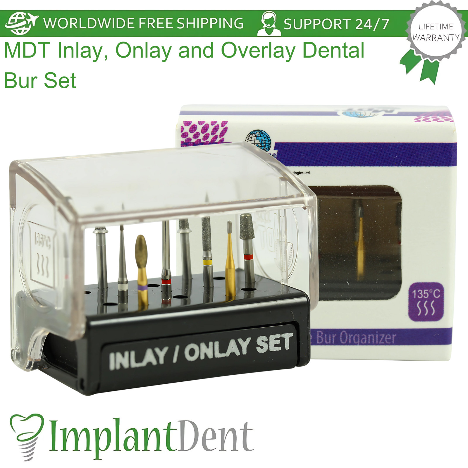 MDT Dental Inlay, Onlay and Overlay Bur Set Streamline The Preparation Dentistry