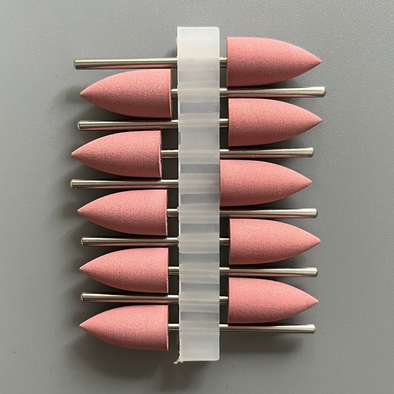 10Pcs Dental silicone Rubber polishers Resin polishing bur Dental Materials