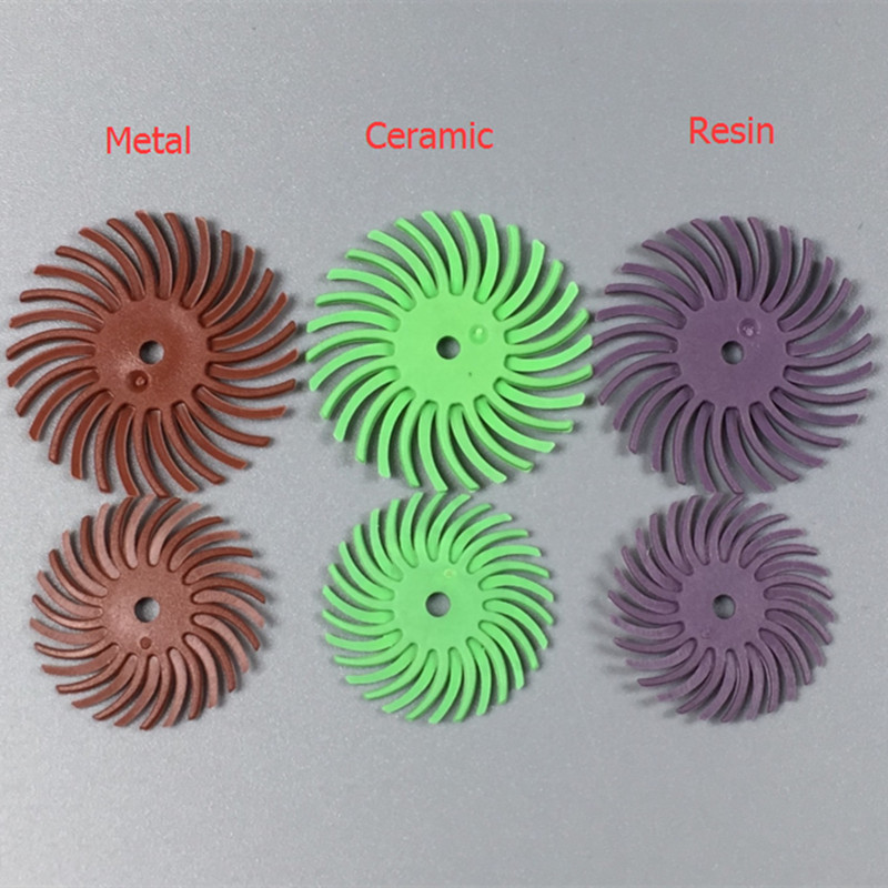 100 Pcs Dental Spiral Finishing Polishing Wheels Polish Resin Disc Green 20mm