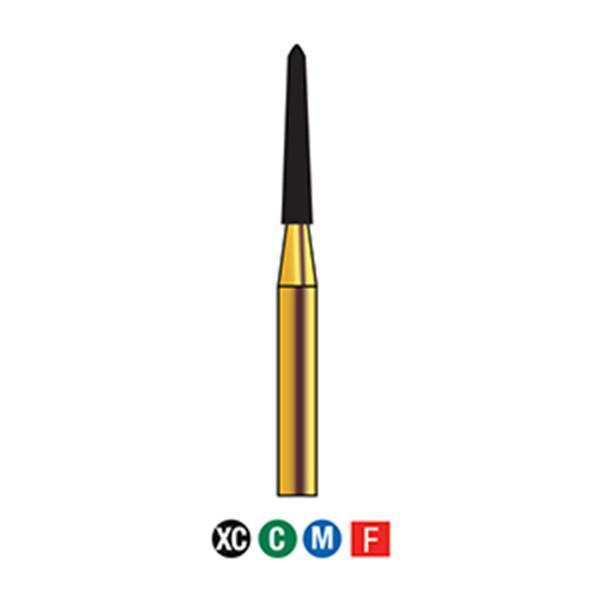 G/298-014S (878K) Reusable Gold Diamond Burs Gingival Curettage Shaped