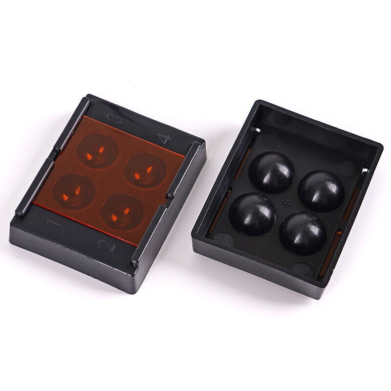 5 Pcs Dental Small Shading Light Storage Teeth Patch Veneer Retainer Box 4 Holes