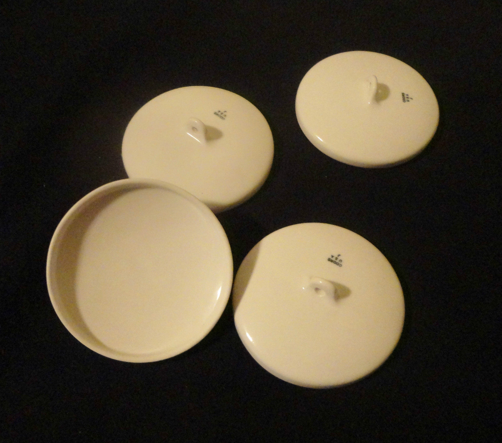 Lot of Two (2) Coors U.S.A. Size J Porcelain Crucible Lids — No.:5