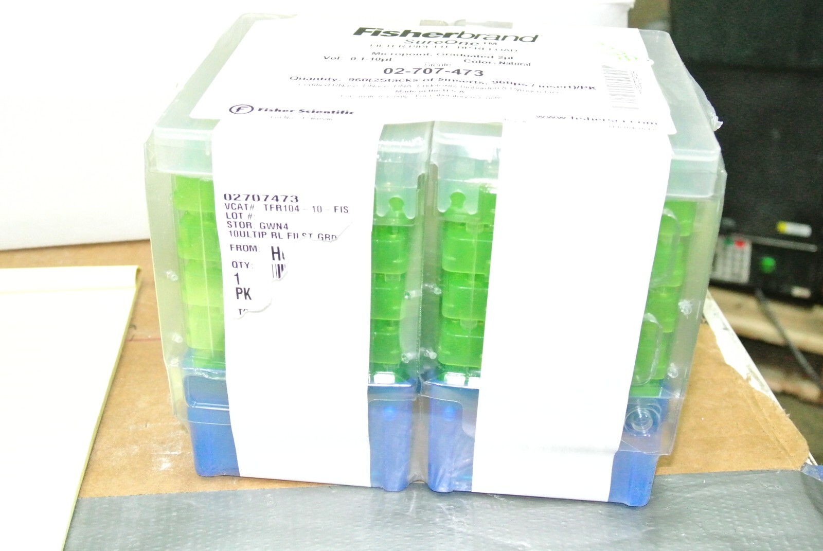 Fisherbrand SureOne Filter Pipette Tips 02-707-473-Qty 960, 2 stacks of 5 insert