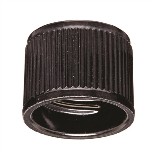 Screw Caps, 12/13mm, Bakelite, Rubber Liner, Black Color 227F2 (Pack 25)