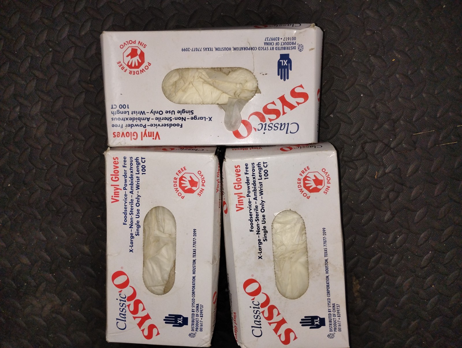 lot (3) open box SYSCO HIGH Performance Nitrile Gloves sz XL Powder Free *READ*