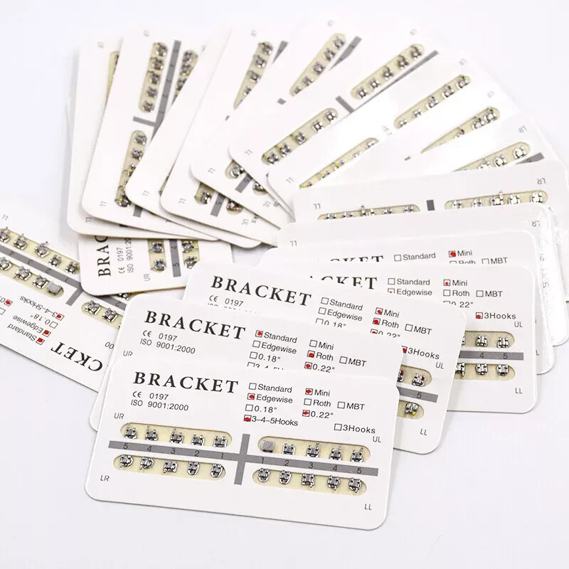 Dental Dental Orthodontic Roth/MBT/Edgewise 018»/022 3/345/No Hook Brackets