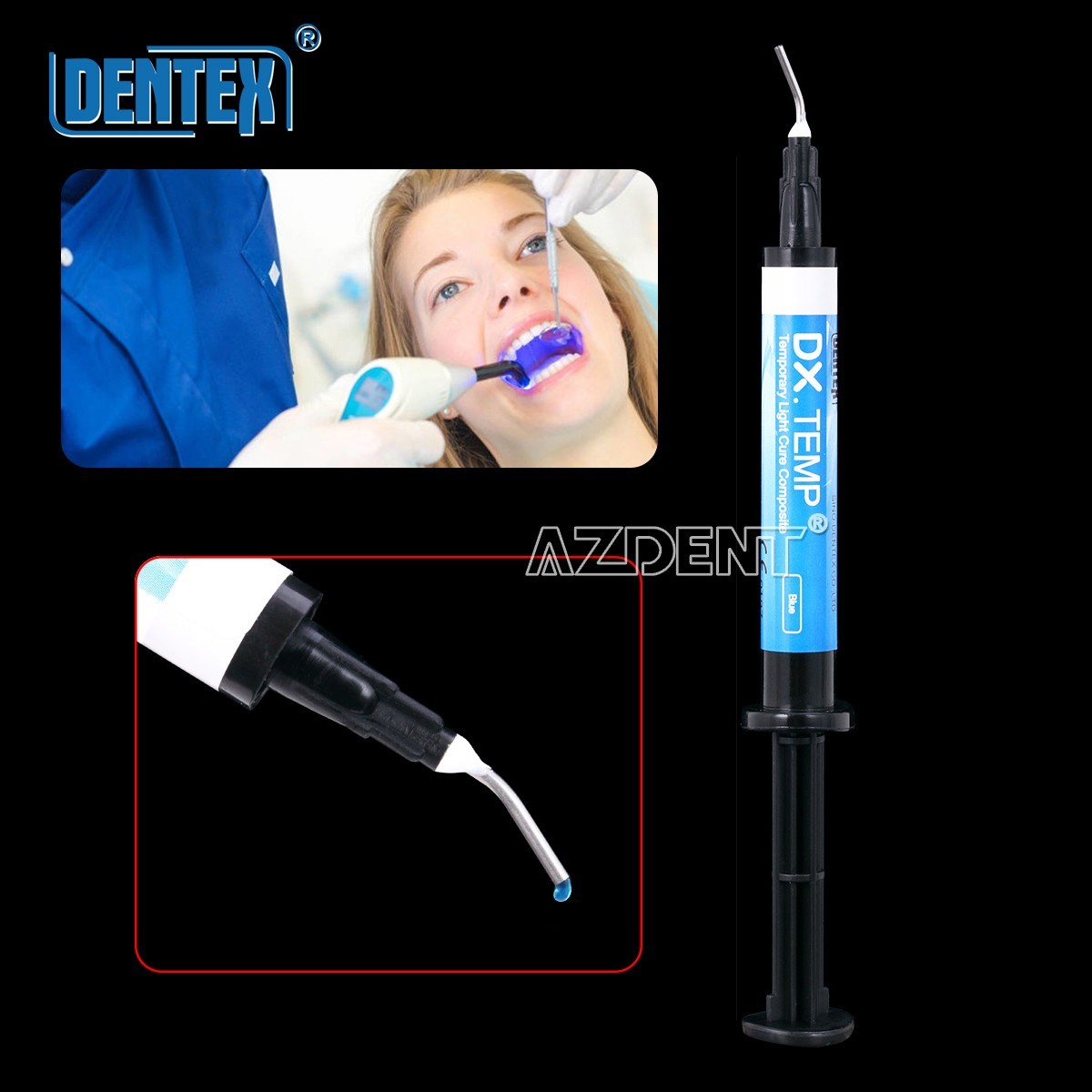 Dental Temp Flow Light Curing Temporary Filling Composite Material 2.5g