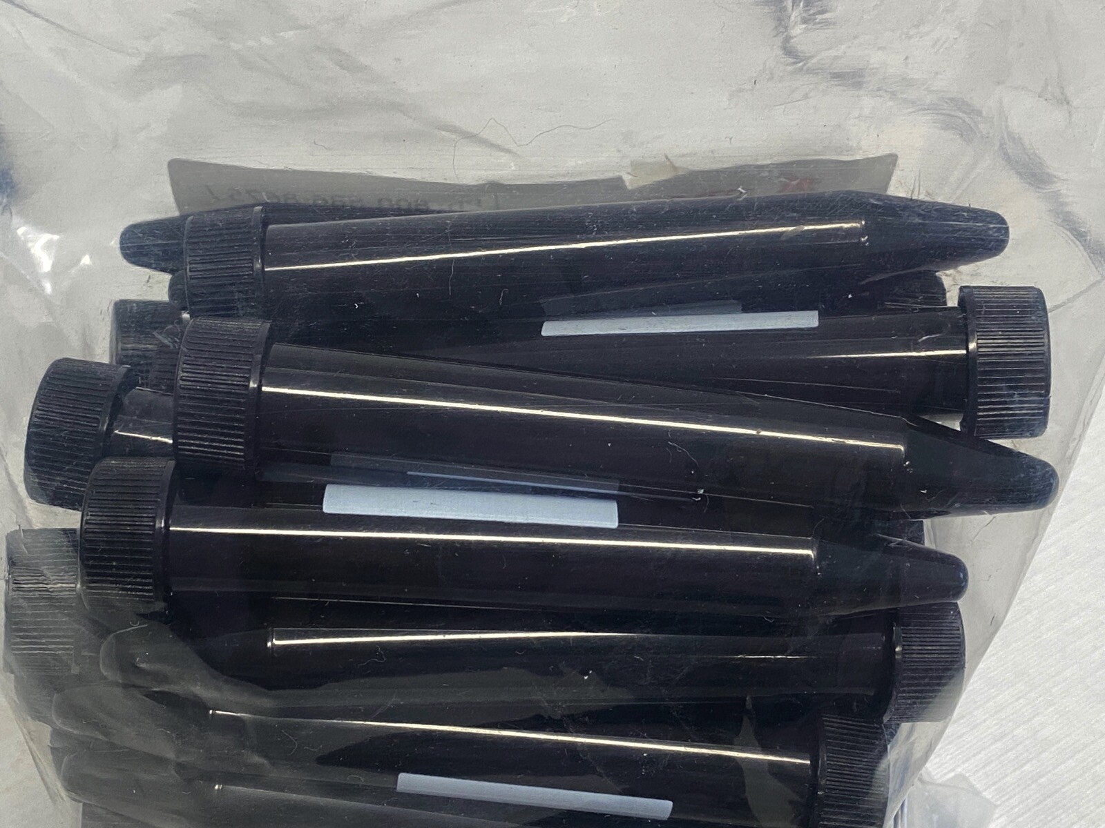 (100) ARGOS 15mL Black Centrifuge Tubes w/Screw Caps Marking Spot TB1500