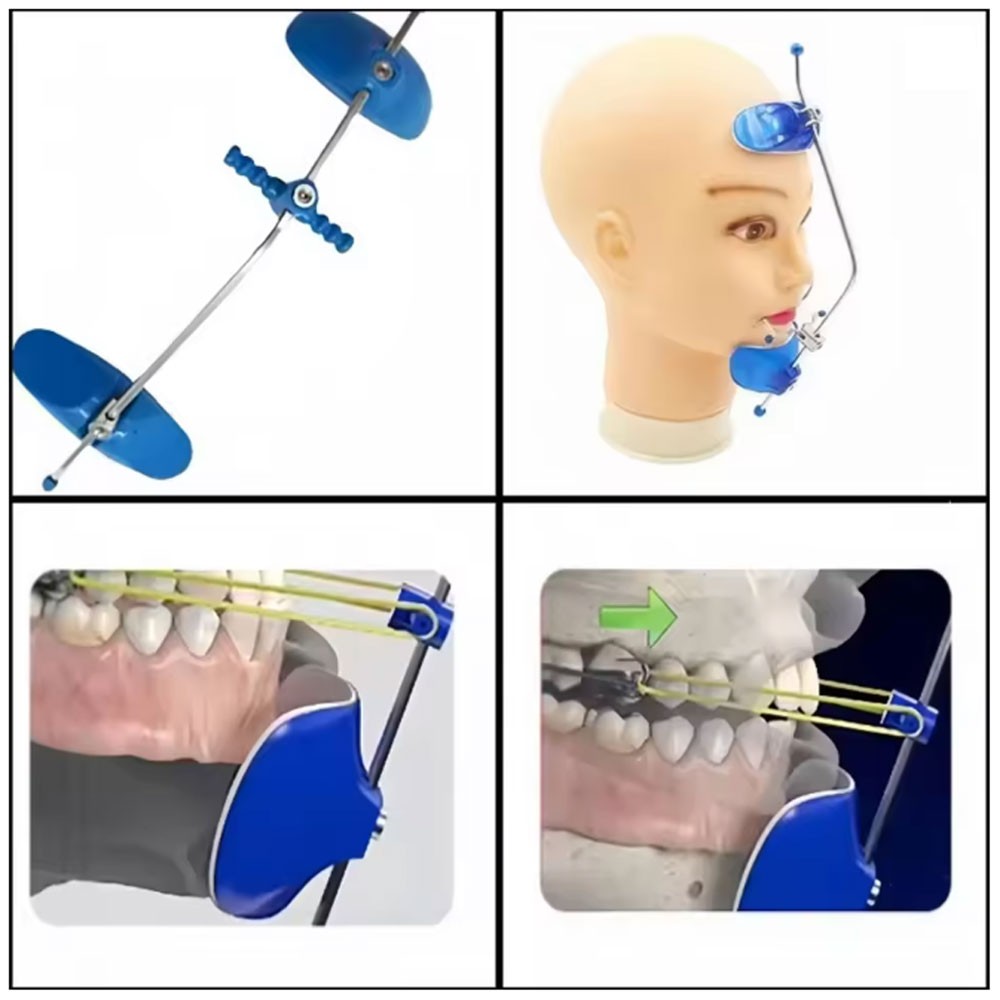 Dental Adjustable Orthodontic Reverse Pull Headgear Facemask