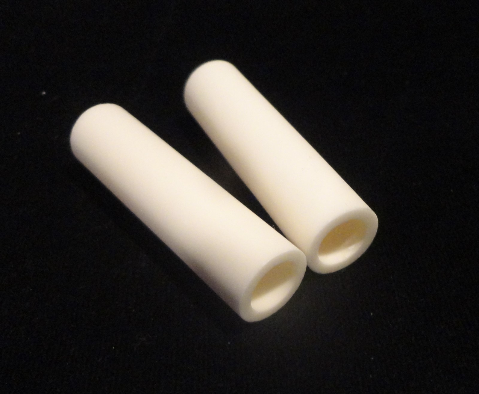 LOT OF TWO 0.575″ OD x 2.190” HIGH PURITY ALUMINA CERAMIC TUBE No.: 195