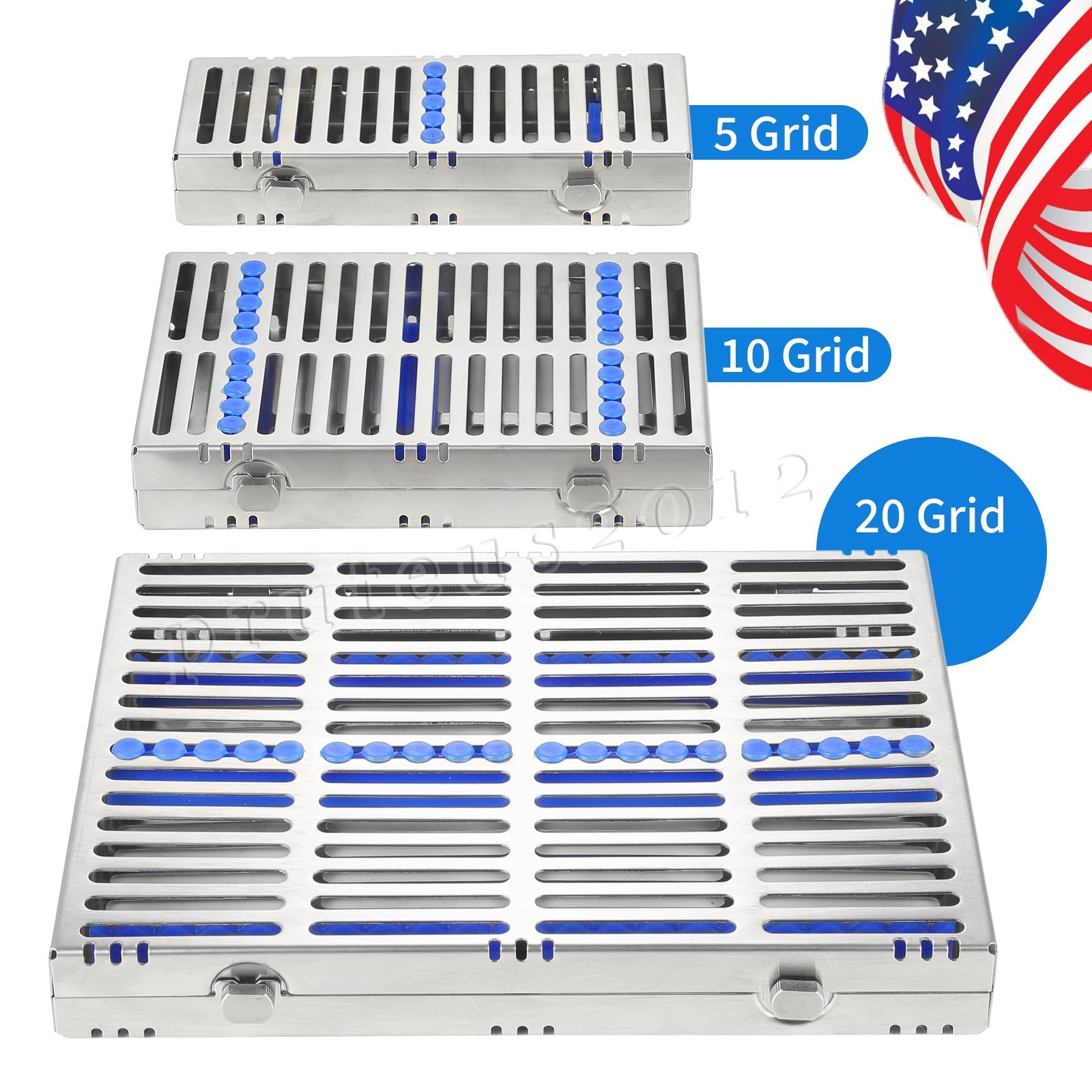 Dental Sterilization Cassettes Autoclave Racks Box Surgical Lab Instruments
