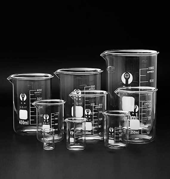 5ml-3000ml Laboratory Borosilicate Glass Beaker Hi Chemistry stability Glassware
