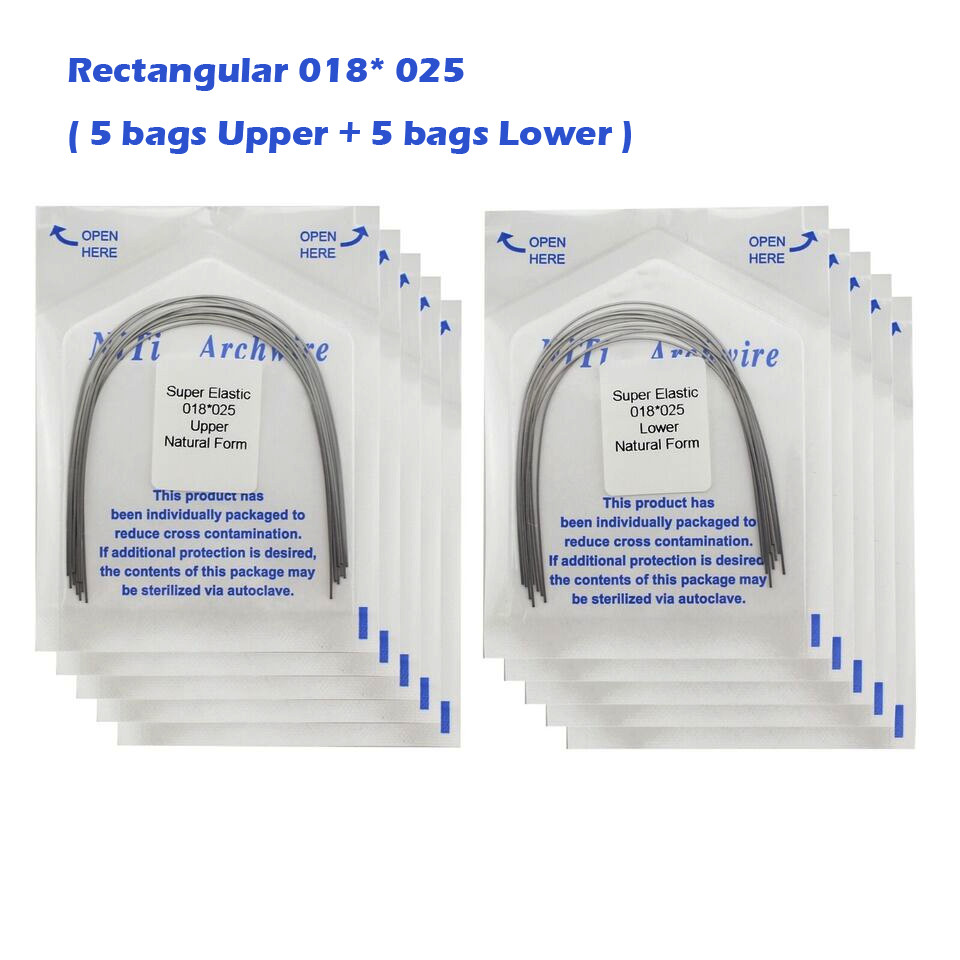 100pcs Orthodontic Arch Wire Round Rectangular Arcos Arch Wires Natural Form