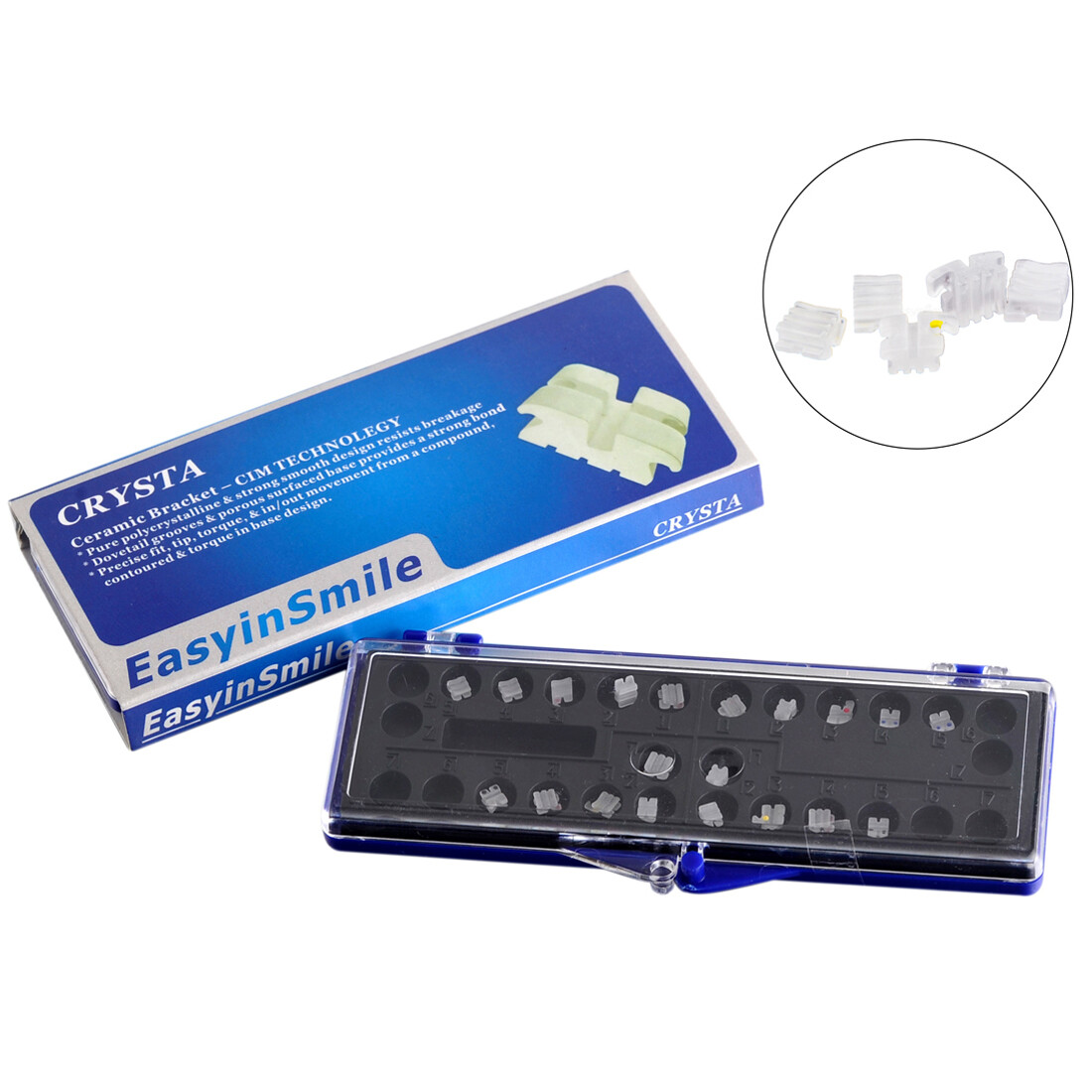 Orthodontic Self Ligating Brackets Ceramic Sapphire brace RothMBT 022»3/345Hook