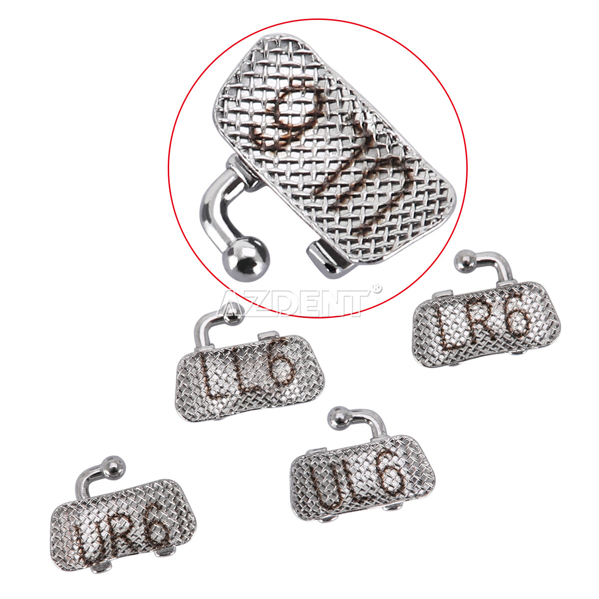 AZDENT Dental Orthodontic 1st 2nd Molar Buccal Tube Roth/MBT 018/022 Bondable