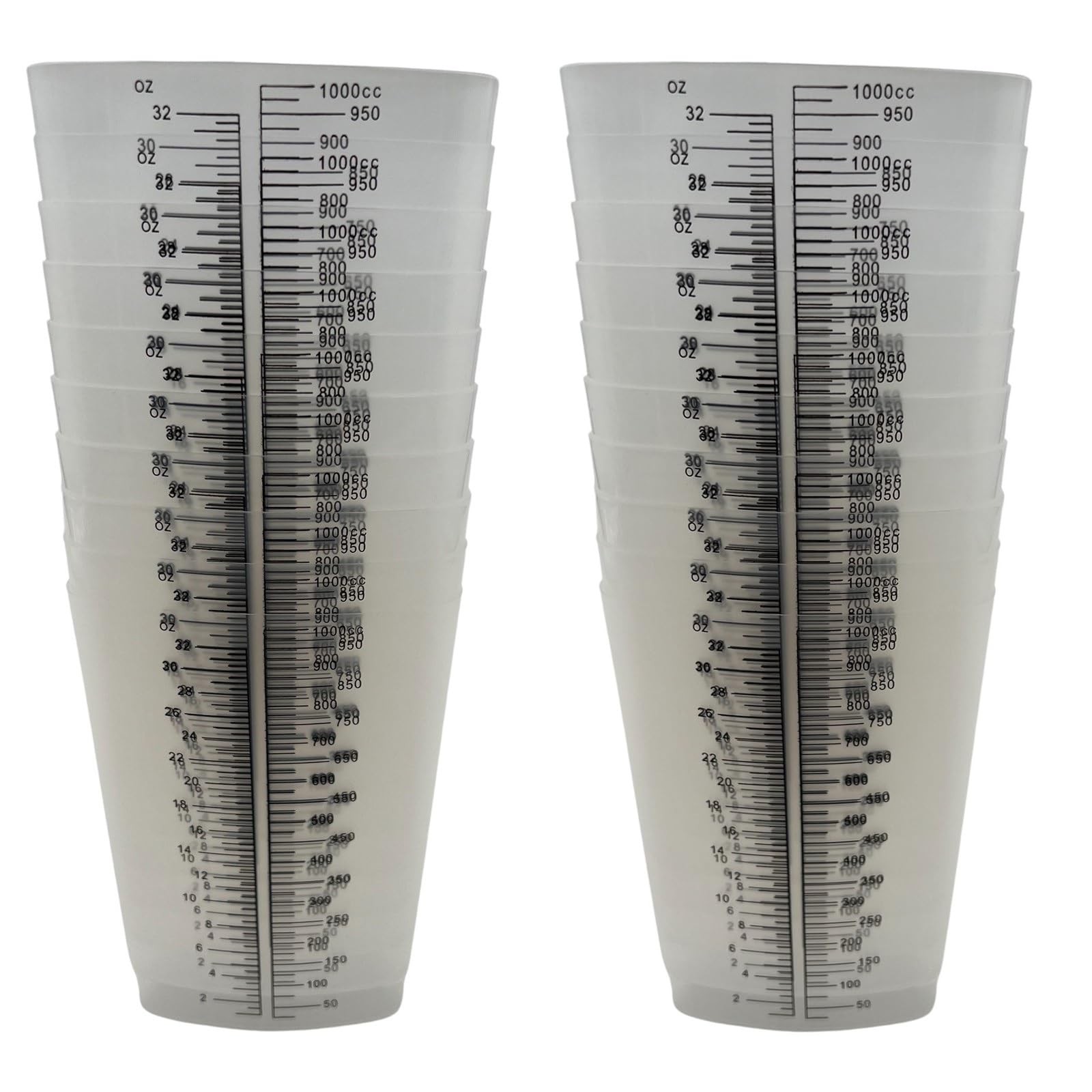 32 oz Graduated Plastic Triangular Container ThreeSided Beaker for Measuring …