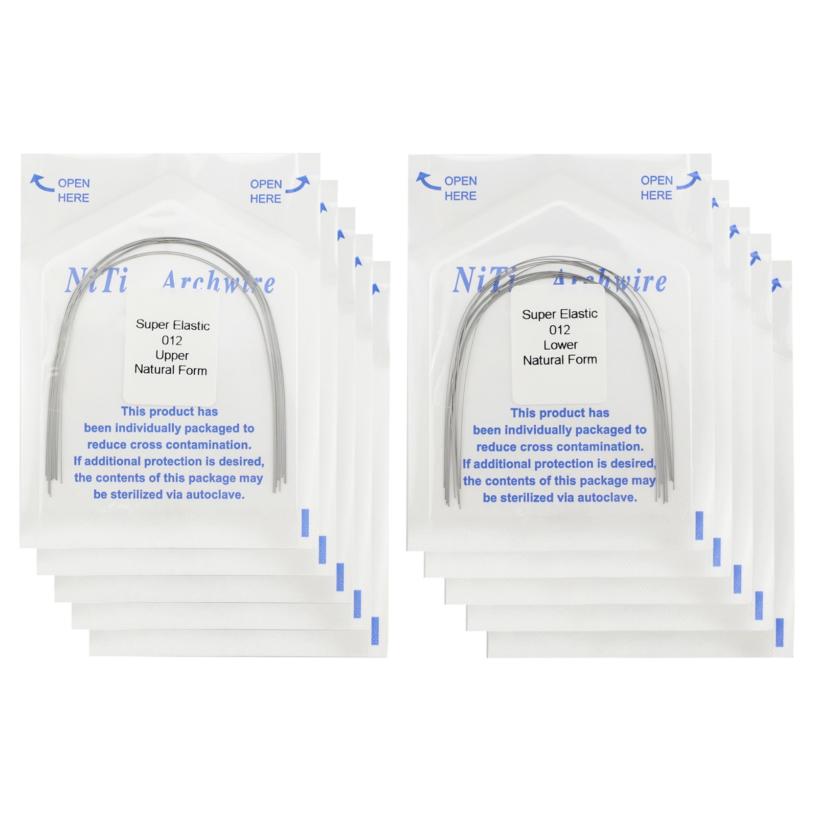 100pcs Dental Orthodontic Niti Arch Wires Round Nature Form Super Elastic 16U/L