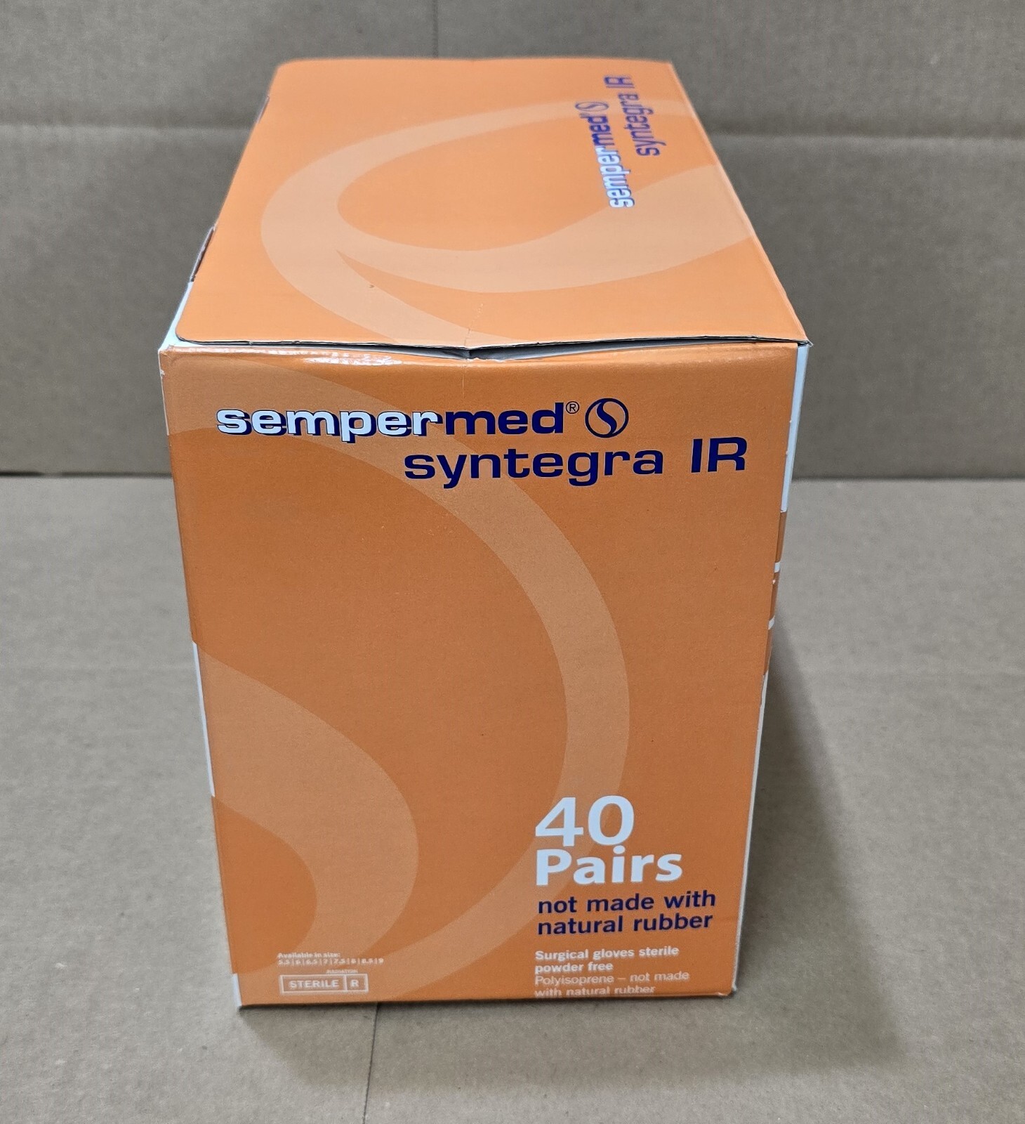 Sempermed Syntegra IR Polyisoprene Surgical Gloves Sterile Size 6 1/2, 40/pairs