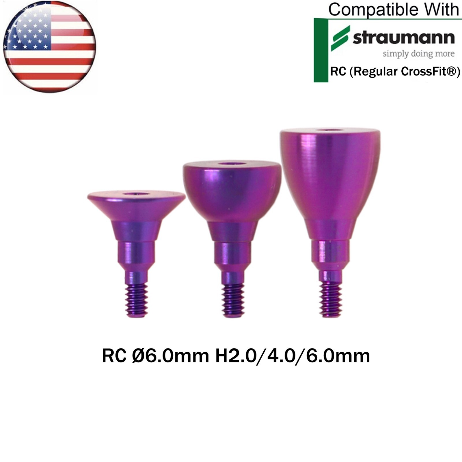 US RC Dental Healing Abutment Healing Closure Caps Fit Straumann ITI Bone Level