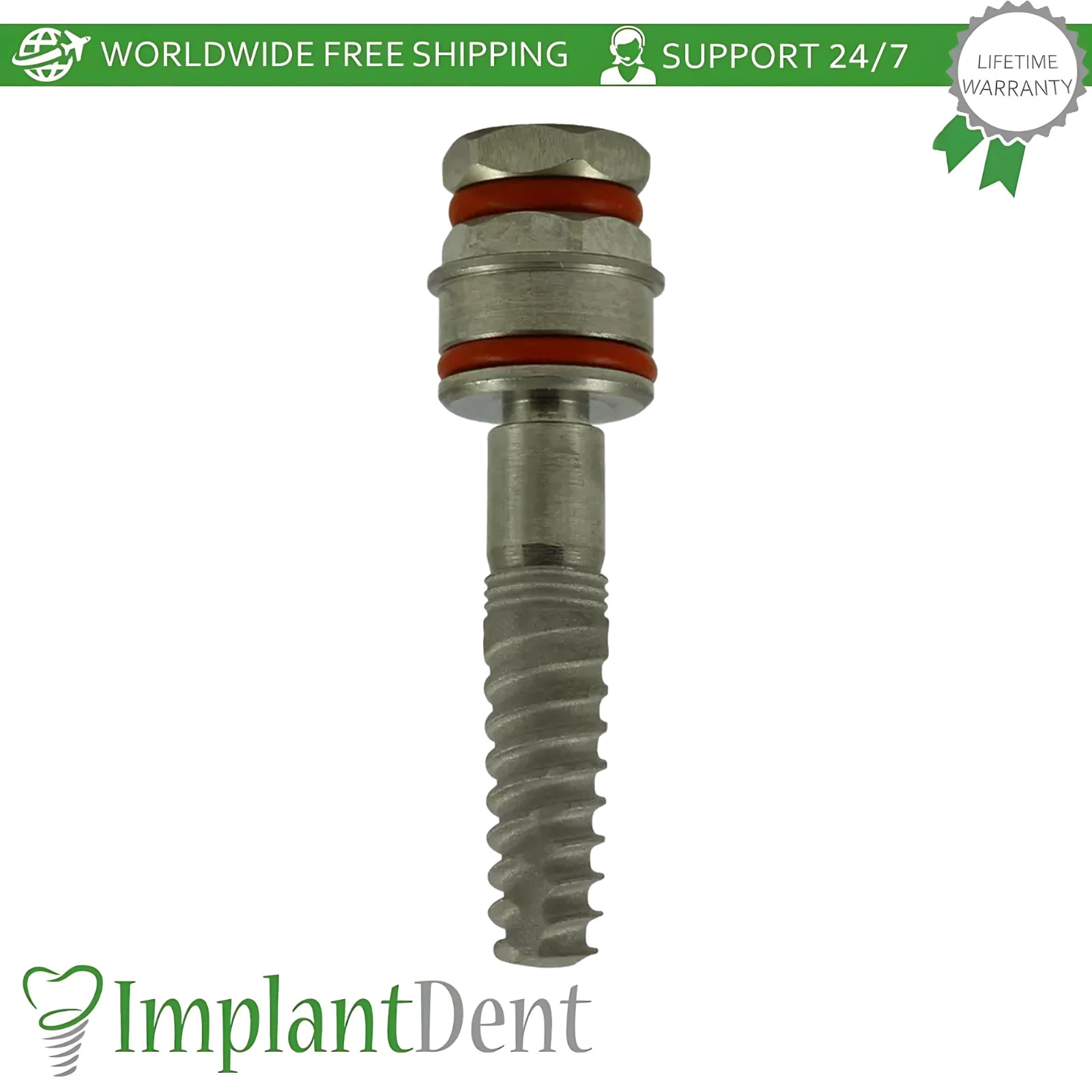 Spiral Dental Fixture Int Hex 2.42mm Connection Titanium Material Dentistry
