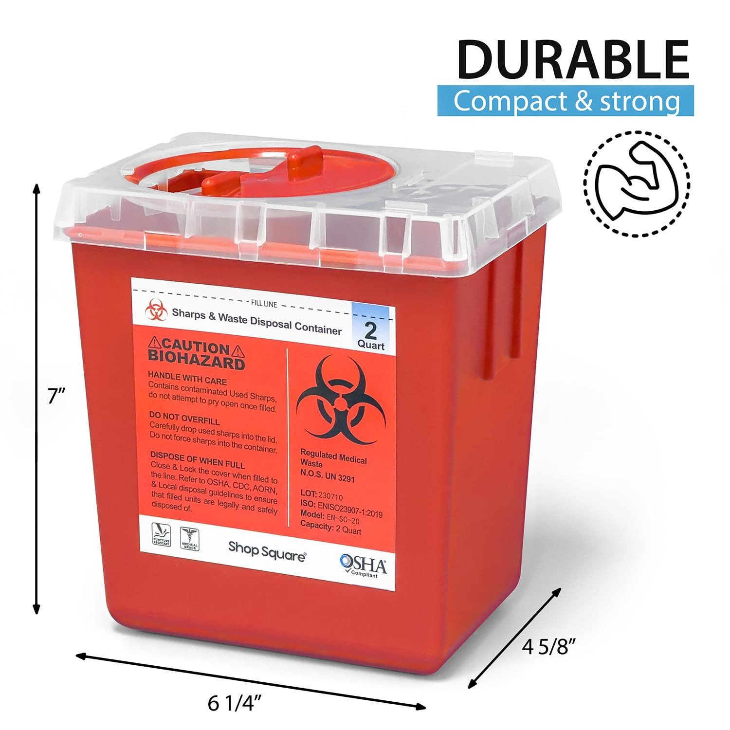Sharps Container, Sharps Containers for Home Use, Needle Disposal Containers, Sh