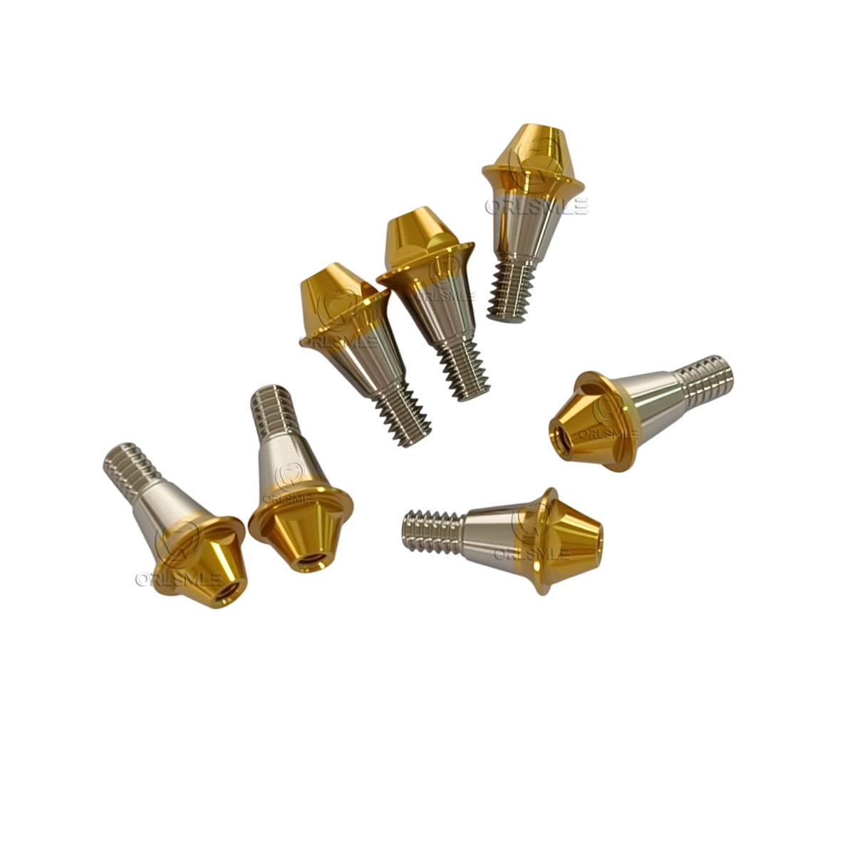 5 pcs multi unit straight abutment D4.8 MU for bridge work fits Hiossen Osstem