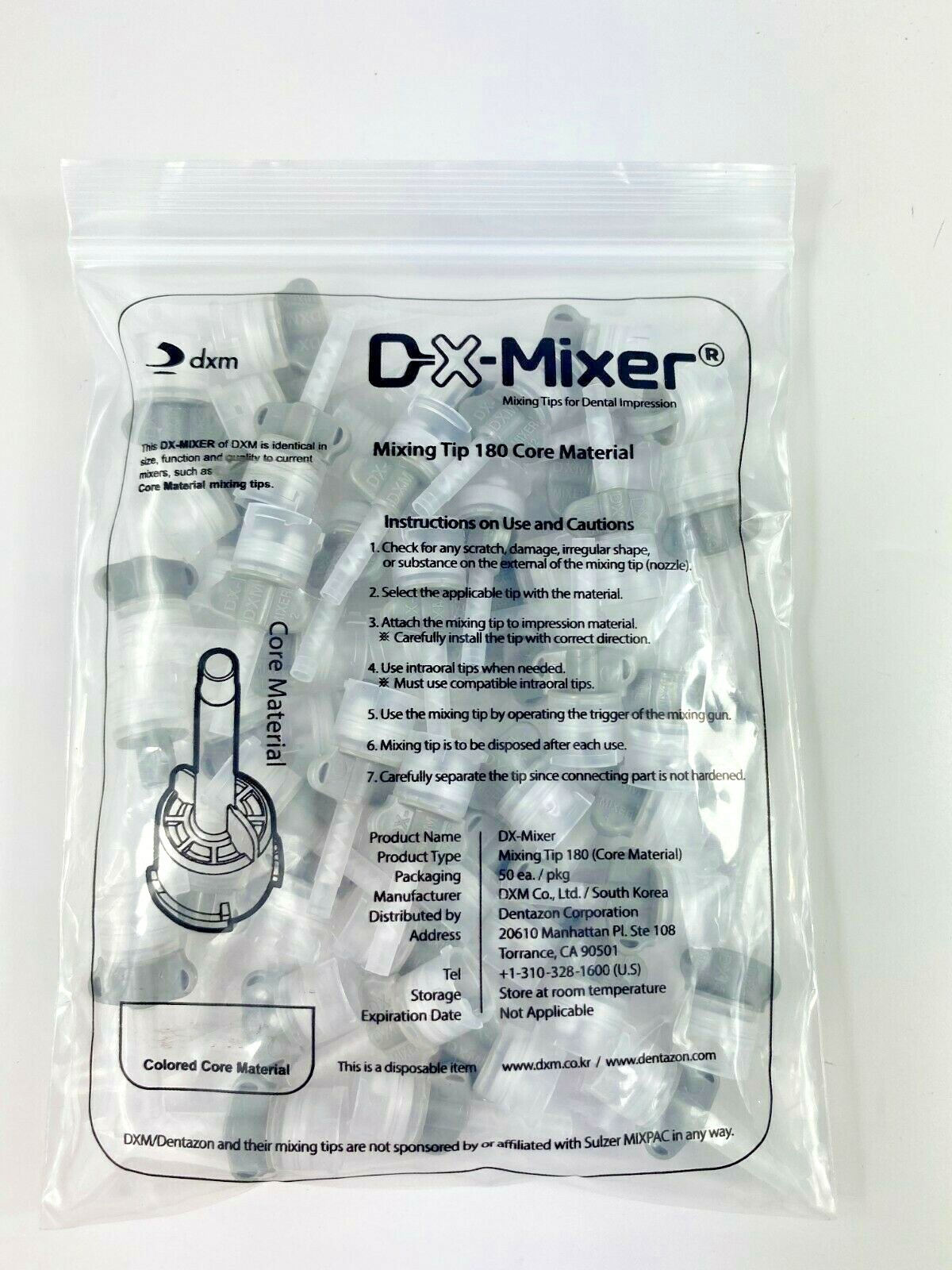 48pcs Impression Dental HP Mixing Tips Core build up Material -DX-Mixer® [DXM]