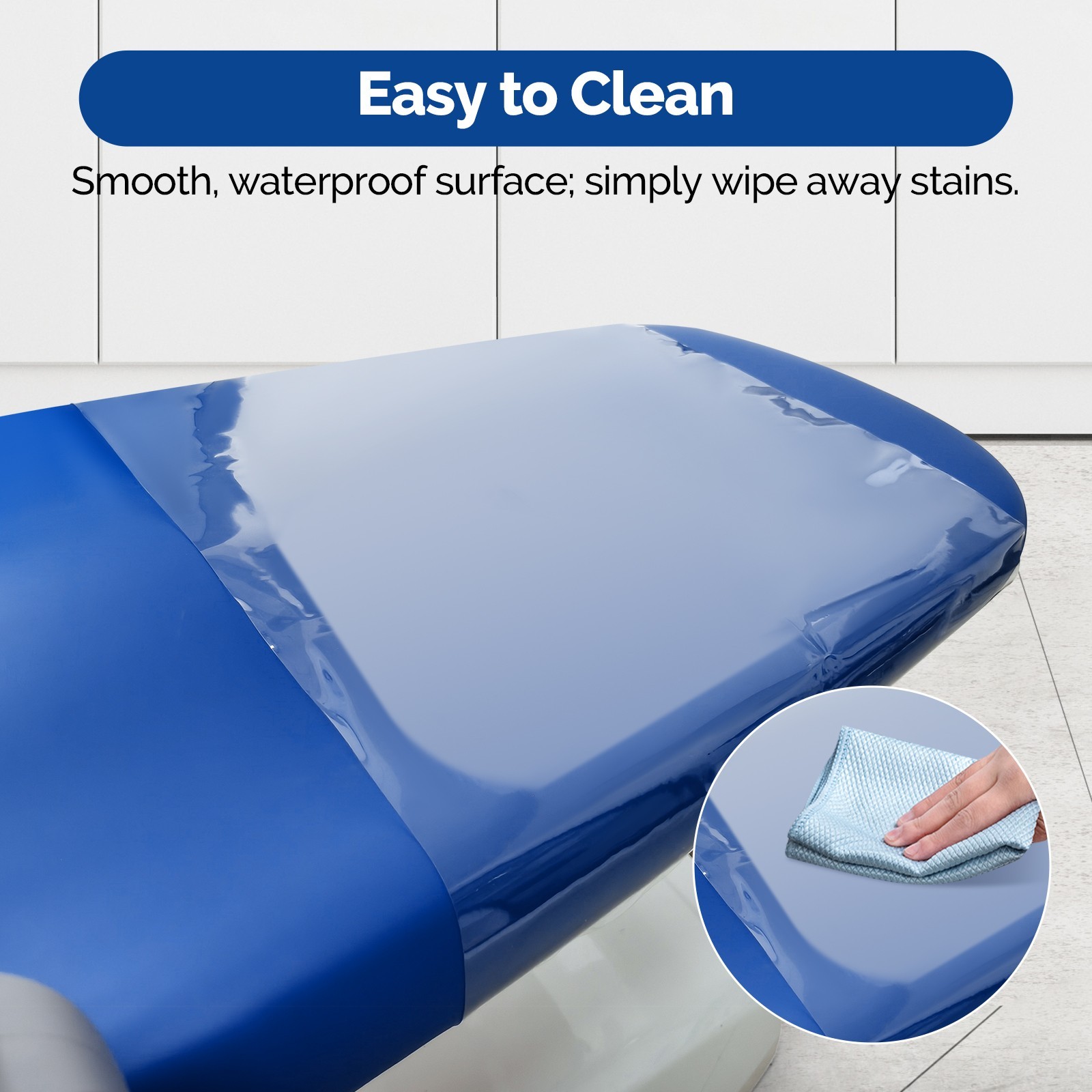 4pcs JMU Dental Chair Foot Seat Cover Clear 17.3″W x 17.7″L with Elastic Bands