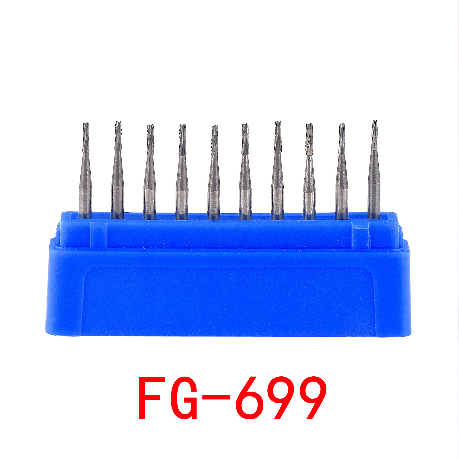 10Pcs Dental Round Tungsten Carbide Burs FG Bur Drill for High Speed Handpiece