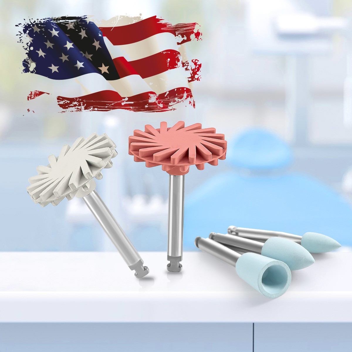 Dental Composite Polishing Kit RA2.35mm Finishing for Contra Angle Handpiece
