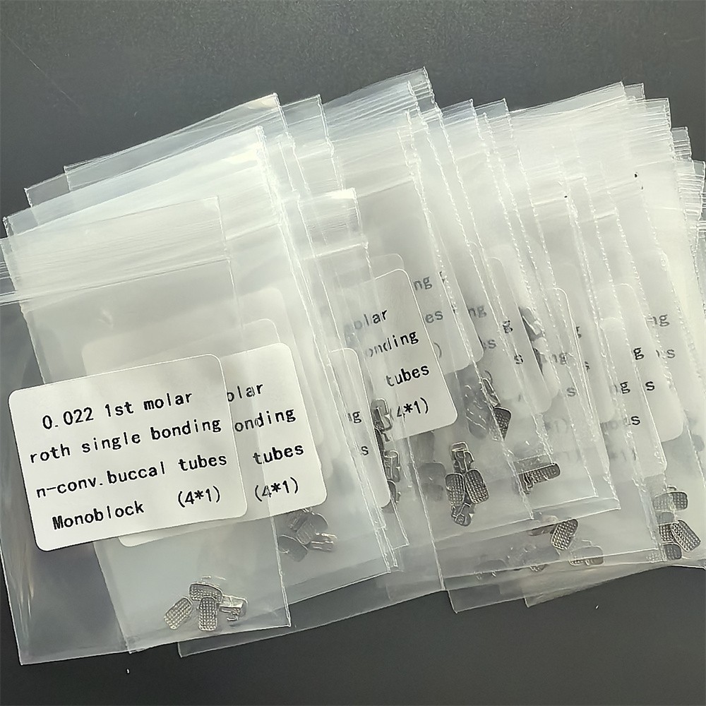 20Kits Dental Ortho MIM Buccal Tube Roth/MBT 0.022 1st Molar Bondable 4Pcs/Kit