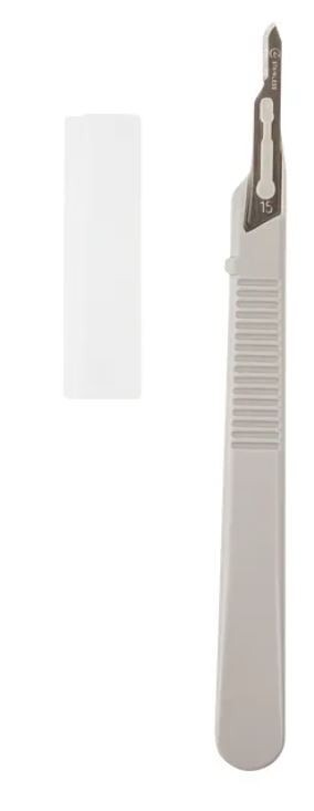10 Medical Grade, FDA Sterile Disposable Carbon Steel Scalpels Plastic Handle