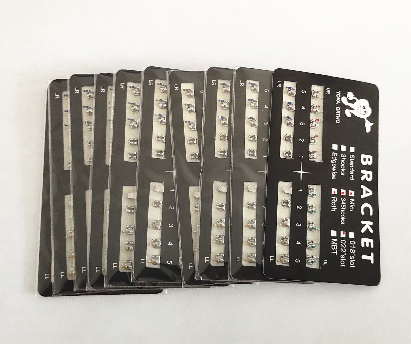 50 Sets Mini Roth 022 345 Hooks Dental Metal Braces Teeth Brackets Mesh Base