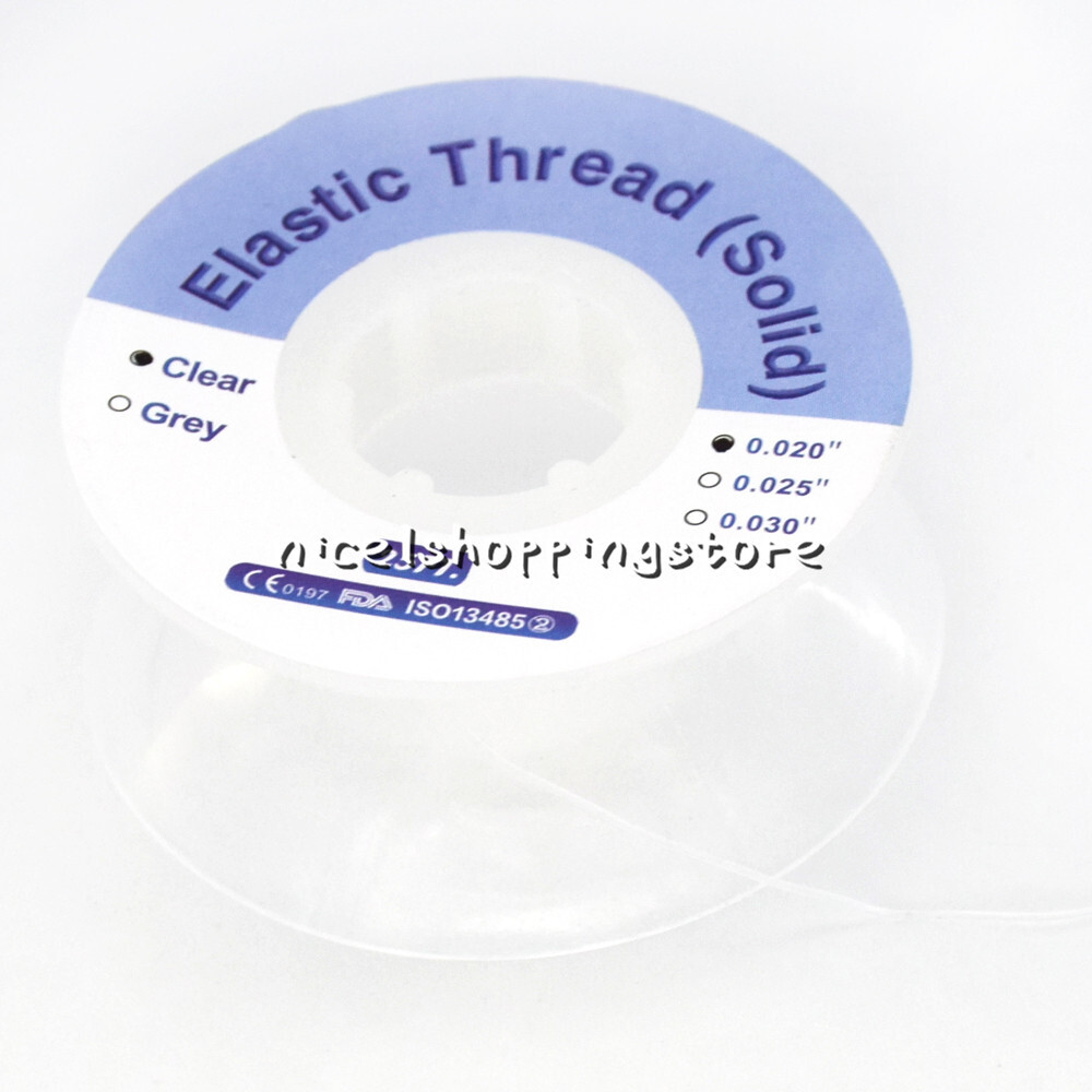 Dental Solid Elastic Traction Pull Power Thread Spool Round 25 Feet 020/025/030
