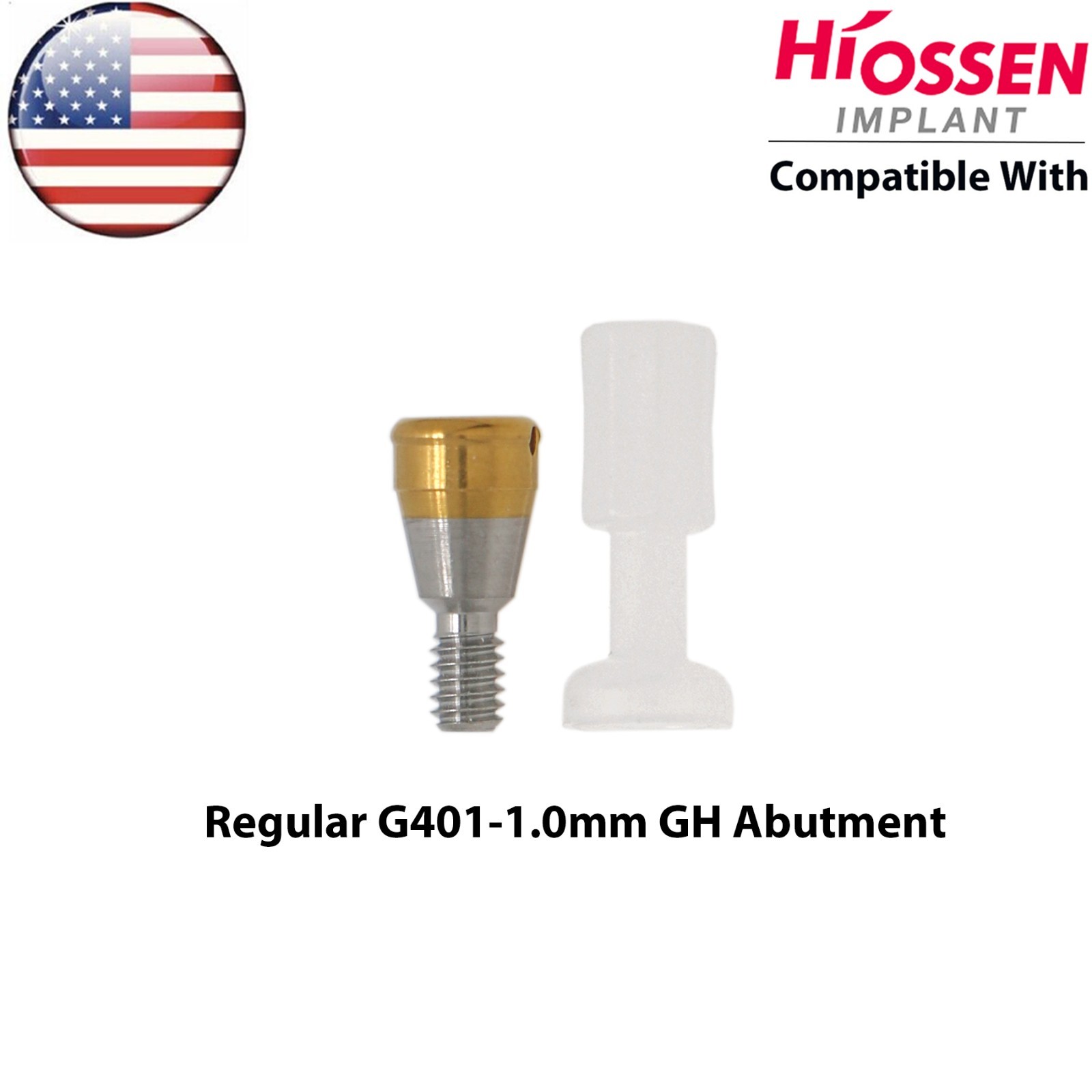 US Fits Hiossen Osstem Overdenture Locator Abutment Regular Mini & Male Caps Kit