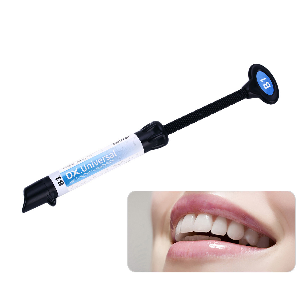 DENTEX Dental Universal Light Cure Composite Resin B1 Shade 4g/Syringe