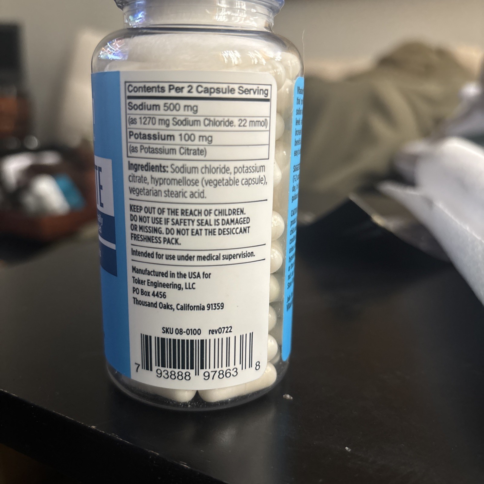 Vitassium Electrolyte Capsules, Electrolytes for Dietary Management 05/27