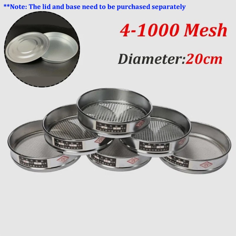4-1000 Mesh 4.75-0.015mm Aperture Lab Standard Test Sieve Stainless Steel 20cm