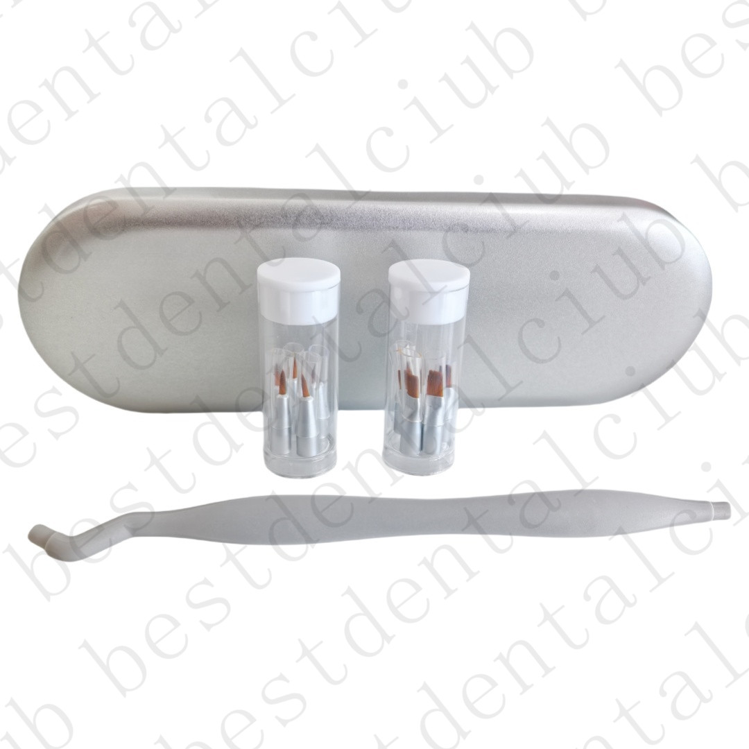 Dental Brush Pen Replaceable Brushes Head Straight Curved Head Mini Micro Brush