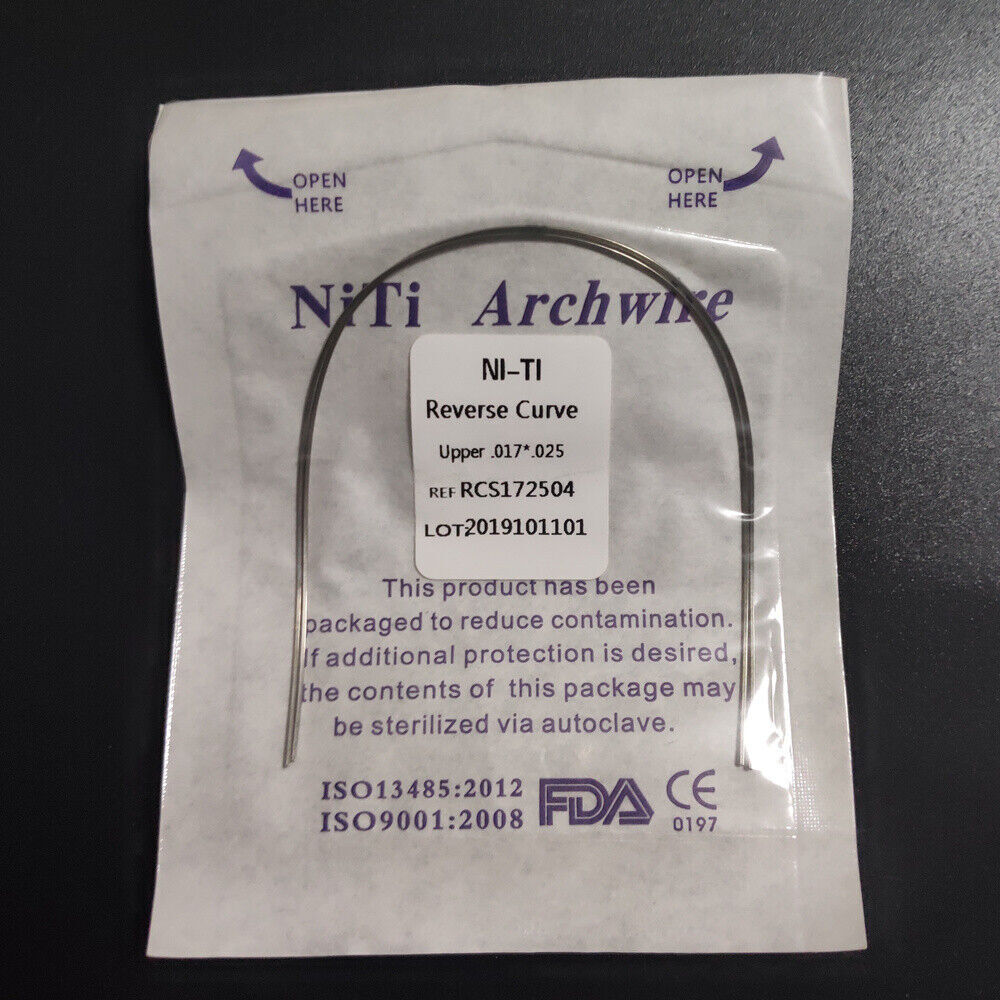 Dental Orthodontic Niti Reverse Curve Rectangular True Arch Wire Upper/Lower