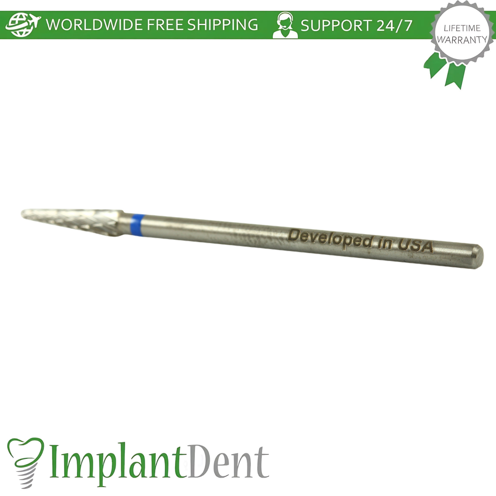 Dental Cross Cut Standard Carbide Ø3.1mm x 11.5mm Bur 5000328 Dentistry Tool
