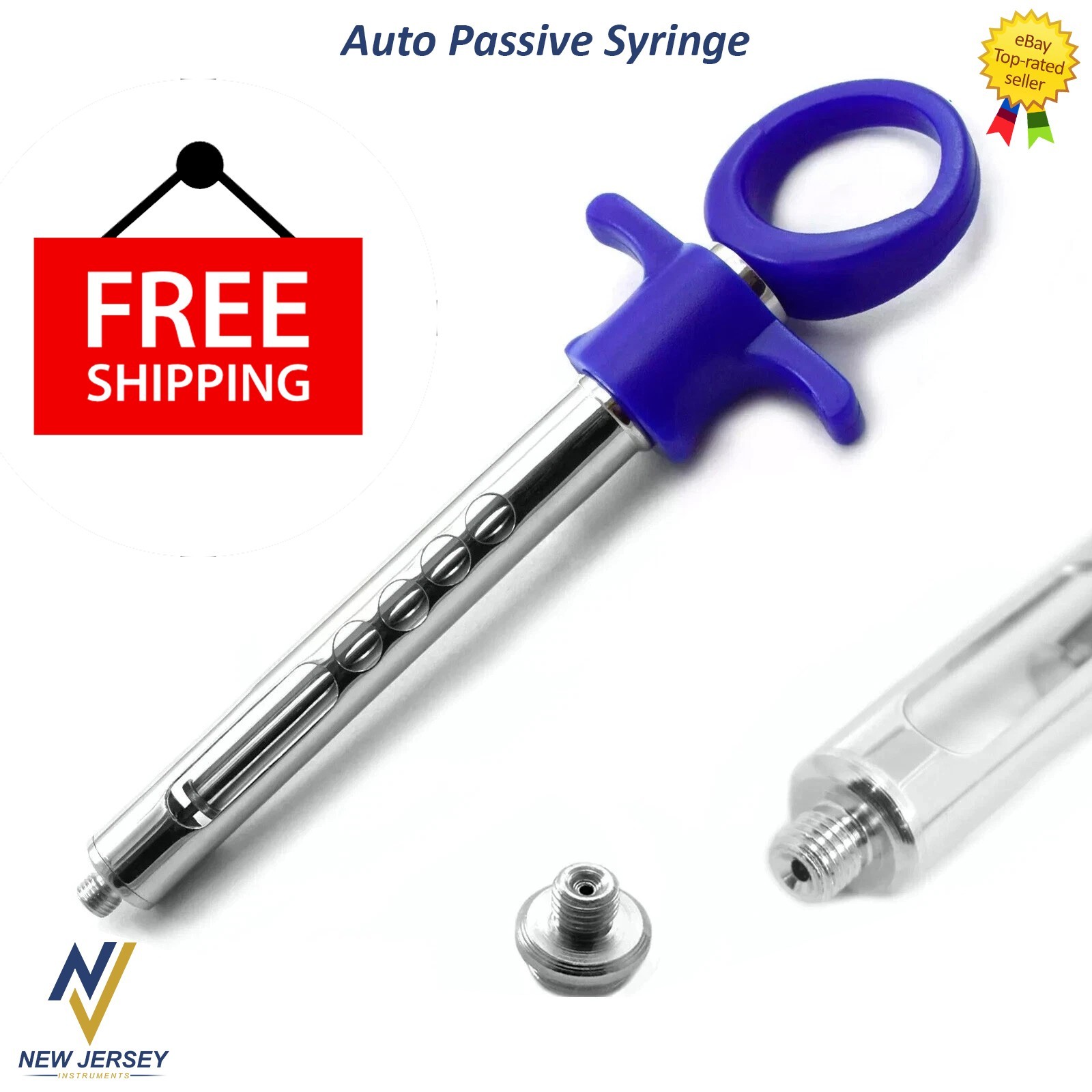 Dentist Self Aspirating Syringe 1.8ml Anesthetic Dental Anesthesia Blue Handle