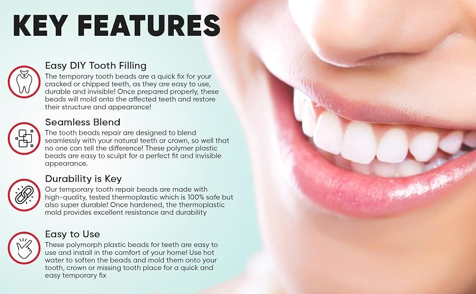 Formit Crafts Thermoplastic Beads for Teeth Repair, DIY Tooth 20 Gram